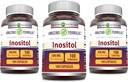 Amazing Formler Inositol 500 Mg | Kapsler Supplement | Ikke-GMO | Glutenfri | laget i USA (pakke med 3 | 100 greve)