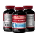 Vitamin E kollagen - anti-WRINKLE COMPLEX - Hudmineraler, anti-aging naturlig formel, anti-russel kapsler for ansikt, serum anti-russel, alfa lipoinsyre, anti-russel piller for kvinner, 1B 60 Caps