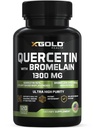 Quercetin + Bromelain 1.300mg – Quercetin: 95% - Meget rengjort og høy biotilgjengelig Plus Bromelain 2.400 GDU/g - laget i USA ® 120 Caps