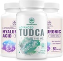 TUDCA Liver Supplements 1100 mg og Liposomal Hyaluronsyre Supplements 1000 mg, høy biotilgjengelighet Supplement (Pack of 3)