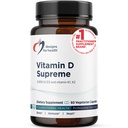 Designs for Helse Vitamin D Supreme - Vitamin D 5000 IE med 2000mcg Vitamin K som MK4 for Bone Helse, hjertehelse, Mood & Immune Support - Vitamin D3 Forbedret med GG Supplement (60 kapsler)
