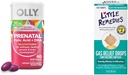 OLLY Prenatal Multivitamin Softgels for sunn graviditet + små medisiner gass relief drops for spedbarnssmyk smerte, 60 greve