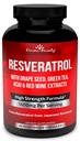 Resveratrol Supplement - 1400mg Extra styrke formel med kornfrøekstrakt, grønn te ekstrakt, rødvin ekstrakt - 60 Veggie kapsler