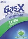Gass-X Extra 125 mg Styrke Gass Relief Simetikon 120 Softgels