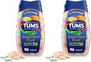 TUMS Ekstra styrke Antacid-tabletter for Chewable Heartburn Relief og syrebegrensning Relief, sortert fruktflavors - 96 greve (pakke med 2)