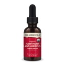 Dr. Mercola Organic Hawthorn og Hibiscus flytende dropper kosttilskudd, 30 serveringer (30 droppers), ikke GMO, Glutenfri, Soya Gratis, USDA Organic