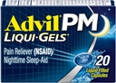 Advil PM Liqui-Gels Pain Reliever og natt søvnhjelp, smerte medisin med Ibuprofen for smertelindring og difenhydramin HCL for en søvnhjelp - 20 flytende fylte kapsler - Tilbake til College