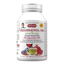 ANDREW LESSMAN Resveratrol-100 med grønn te 100 Grape Seed 100 Pomegranate 100 mg - 360 kapsler - fire kraftige, beskyttende antioksidanter.
