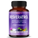 Ultra Resveratrol 8 i 1 formel - med Grape Seed Melke Thistle Niacin (150 greve (Pack of 1))