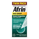 Afrin Ingen Drip Alvorlig Congestion Nasal Mist Twin Pack, Ikke-Drowsy, Fast-Active Decongestant for Nasal Congestion og Sinus Pressure Relief, voksne og barn 6 og eldre, .5 fl oz (Pack of 2)