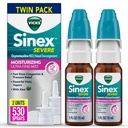 Vicks Sinex Alvorlig Nasal Spray, Moisturizing Ultra Fine Mist med Aloe, Decongestant Medisin, Relief fra Stuffy Nese På grunn av kald eller allergi, Nasal Congestion & Sinus Pressure Relief, 265 Sprays x 2