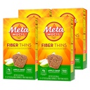 Metamucil Apple Crisp Flavored Fiber Thins Diett Fiber Supplement med Psyllium Husk, 9,3 Ounce, Pakke med 4