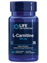 Livsforlengelse L-karnitin – 500 mg, energitilskudd, minnetilskudd – gratis form aminosyre, nitrogenoksid støtte, sunnt blodtrykk – Glutenfri, ikke-GMO, vegetarisk – 30 kapsler