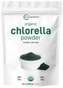 Mikroingredienser Organisk klorella pulver, 20 okser | Broken cellevegg for fullstendig absorpsjon | Rå Superfood Supplement, rik på protein og vitaminer | Ikke-GMO, Vegan, ikke-irradisert