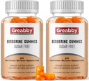 Berberine med Ceylon kanel Supplement - Berberine gummies, organisk berberine HCL 1200 mg for voksne, immunsystem støtte, sukkerfri, GMO gratis, Glutenfri, 120 gummier