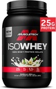 MuscleTech ISO Whey Isolate Protein pulver, Vanilla - Post Trening Gym Supplement for Lean Muscle Gain, Body Building Weight Gainer & Recovery - 25g Protein, BCAA, EAA & 0 Lagt sukker - 2lbs