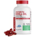 Bronson Antarctic Krill Oil 2000 mg med Omega-3s EPA, DHA, Astaxanthin og Fosfolipider 120 Softgels (60 Serveringer)