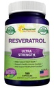 100% naturlig Resveratrol - 1000mg Per servering Max styrke (180 kapsler) Antioksidant Supplement, Trans-Resveratrol piller for hjerte helse og ren, polyfenoler