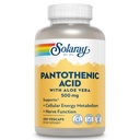 SOLARAY Pantothenic Acid 500 mg - Pantothenic Acid Supplement (Vitamin B5) - essensiell B-kompleks vitamin - nervesystem og cellulær energi støtte - Vegansk, Glutenfri, 60-dagers Guaratee, 250 Services