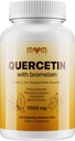 Avansert Quercetin med Bromelain - 120 kapsler med eldrebær, Stinging Nettle, Resveratrol, sink, vitamin C & D - laget i USA