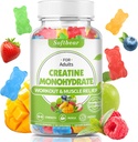 mouthbear 5000mg Kreatin Monohydrat Gummies for menn kvinner, Vegan kreatin HCL Supplement Pre Workout Gummies for muskelbuilder styrke blandet flavor 60 greve