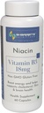 Generisk vitamin B3 Niacin Supplement -60 kapsler energiforsterkning.
