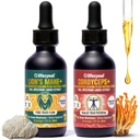 Liv Cykel Cordyceps +Lion's Mane Extract ytelsespakke - Organisk Mushroom Supplement for energi, fokus og mental klarhet - USA laget, ren og Potent Mushroom flytende dråper for voksne