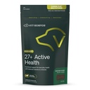 VetriScience 27+ Aktive Helse Chews, Canine Plus daglig multivitamin for valper og voksne hunder, balansert vitaminer, mineraler og antioksidanter, helse og velvære støtte, Veggie, 30 greve
