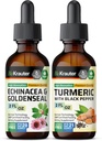 Echinacea med Goldensel Tinktur 2 Fl. Oz. & Turmeric Tinktur 2 Fl. Oz.