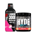 PROSUPPS L-karnitin 3000 Stimulant Gratis flytende skudd (Dragon Frukt) og Hyde Max Pump Pre Trening for menn og kvinner (Fruit Punch) Bundle