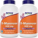 Nå D-Mannose 500 mg, 300 kapsler (pakke med 2) - Vegansk ikke-GMO Supplement for kvinner og menn - Støtter Sunn Urin Tract, renser Bladder