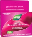Naturens måte AM / PM Menopause kosttilskudd for kvinner, Hot Flash Relief*, Natt Sweats*, Restful Sleep*, Mood Swings*, Hormon-fri formeler med svart cohosh, Theanine, Valerian, 60 tabletter