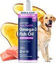 Ærlig Paws Wild Alaskan Salmon Oil for hunder og katter - Omega 3 Fish Oil Supplement for hud, Coat, Joint & Heart Helse - Naturlig, Sustainly Sourced, 8 oz