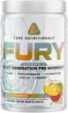 Core Nutritionals Fury V2: Pre-workout pulver for å maksimere ytelsen i Gym W/Zum-XR® koffein, L-CItruline og Alpha GPC (40 Scoops) (Tropic Thunder)