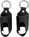 Generisk Astma Inhaler Holder, 2 stk Astma Inhaler Holder bærbar lagring Beskyttende PU skinn Astma Inhaler tilfelle for reise (svart)