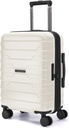 BAGSMART bære på bagasje 22x14x9 Airline godkjent med spinnerhjul, Lightweight 20 tommers bagasje med TSA lås, utvidet hard Shell bære på tilbehør for menn kvinner, hvit