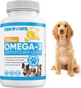 Omega 3 Fiskeolje til hunder - 180 greve Tablettbehandlinger - Hjelper Shedding, Skin Allergi, Krok og Tørr Hud Relief, Hot Spots - Felles Helse - Hud og Coat Supplement - Salmon olje - Duck Flavor