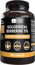 PURE ORIGINAL INGREDIENTS Gyldensegl Berberin Ingen Magnesium eller Rice Fyllere, alltid ren, Lab verifisert (365 greve)