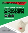 Whey Isolate Protein Powder Unflavored - 30g Protein Powder - Kosher, Halal, Keto, Clean label, Fast Protein - 2LB 30 Serveringer