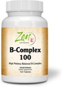 Advanced B Complex Vitamin Supplement - Full-Spectrum B Vitamin Supplement med folsyre, Biotin, Inositol - Støtte Immun og Cardio Helse, Energimetabolisme - 100 tabletter