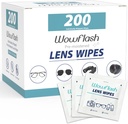 200 greve linser for briller, brille linser rengjøring Wipes forhåndsforankret Individuelt innpakket Sracth-Free Strak-Free Eye Briller Cleaner Wipes for solbriller, kamera linser, briller