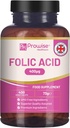 Folinsyretabletter 400 mikrog - 400 Vegan vitamin B9 tabletter | 13 måneders forsyning | Vitamin B9 Graviditetspleie | Normal funksjon av immunsystem og matern vev vekst under graviditet  UK Storbritannia laget – Provisor