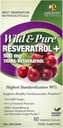 Genceutic Naturals Wild & ren resveratrol vegetariske kapsler, 60-talls | fremmer hjerte helse | Antialdring | Overordnet velvære