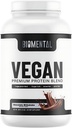 Biomental Vegansk Sjokoladeprotein pulver - Plantebasert - Enkel absorpsjon - Delicious sjokolade - Muskelbygging, Ideell sunn vegansk livsstil - Ikke-GMO, Glutenfri protein Supplement