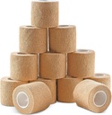 Ever Ready First Aid Selvforsynt Kohesive Wrap Bandages, 2\" x 5 Yards for førstehjelp, Sprains, Svelging, Sport, Kjæledyr, Tan farge – 12 Telling