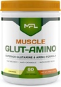 MFL Muskel Glut-Amino | Glutamin Kompleks | Amino Kompleks | 0 Sukker | Søt med Stevia | Alt-Naturlig | 60 Serveringer (Lemonade)