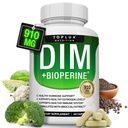 Dim Supplement 910 mg Plus BioPerine Complex - Diindolylmetan å støtte hormonbalanse og estrogenmetabolisme, hjelper med menopause Acne PCOS bedre hud bodybuilding, for menn kvinner, 60 kapsler
