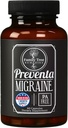 Preventa Migraine Relief Supplement – PA-fri smørebur, magnesium, Riboflavin, Feverfew – Daglig hodepine Forebygging – 60 kapsler