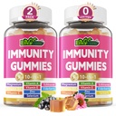 10 i 1 immunstøtte Supplement Gummies, w/Echinacea, Elderberry Vitamin C og Zink, Selenium, vitamin D3 5000IU, Magnesium, Daglig immunforsterkning Multivitamin, for Antioksidant Bone Energi, 2 Pack
