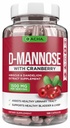 Naturlig D-Mannose Capsules 4-i-1 Formula - 120 CAPS, 1500 MG Cranberry, Dandelion, Hibiscus Blomsterekstrakt, piller for å støtte Bladder og urinveistrakt helse
